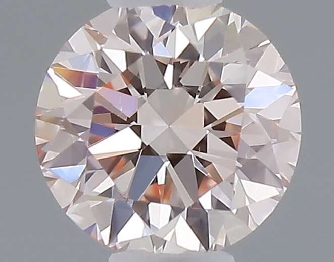Actual 0.31 carat Fancy Pink Round lab-grown diamond
